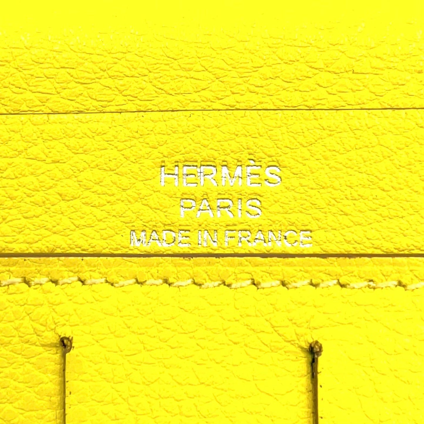 Hermes Citizen Twill Long Combine Silk Color Yellow Green Wallet Silver — view 4