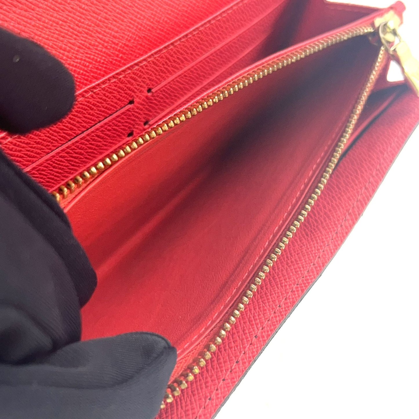 Louis Vuitton Monogram Totem Portefeuille Sarah Leather Pink Brown Wallet Gold — view 6