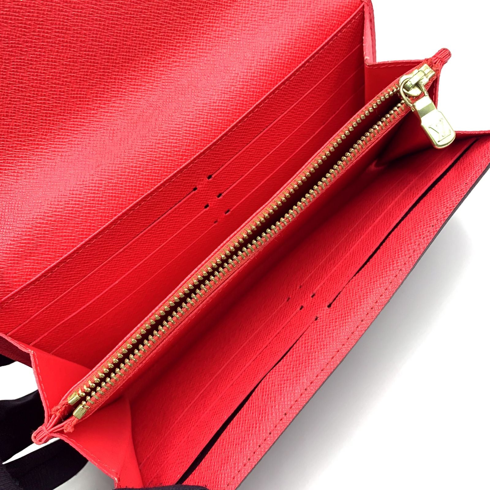 Louis Vuitton Monogram Totem Portefeuille Sarah Leather Pink Brown Wallet Gold — view 3