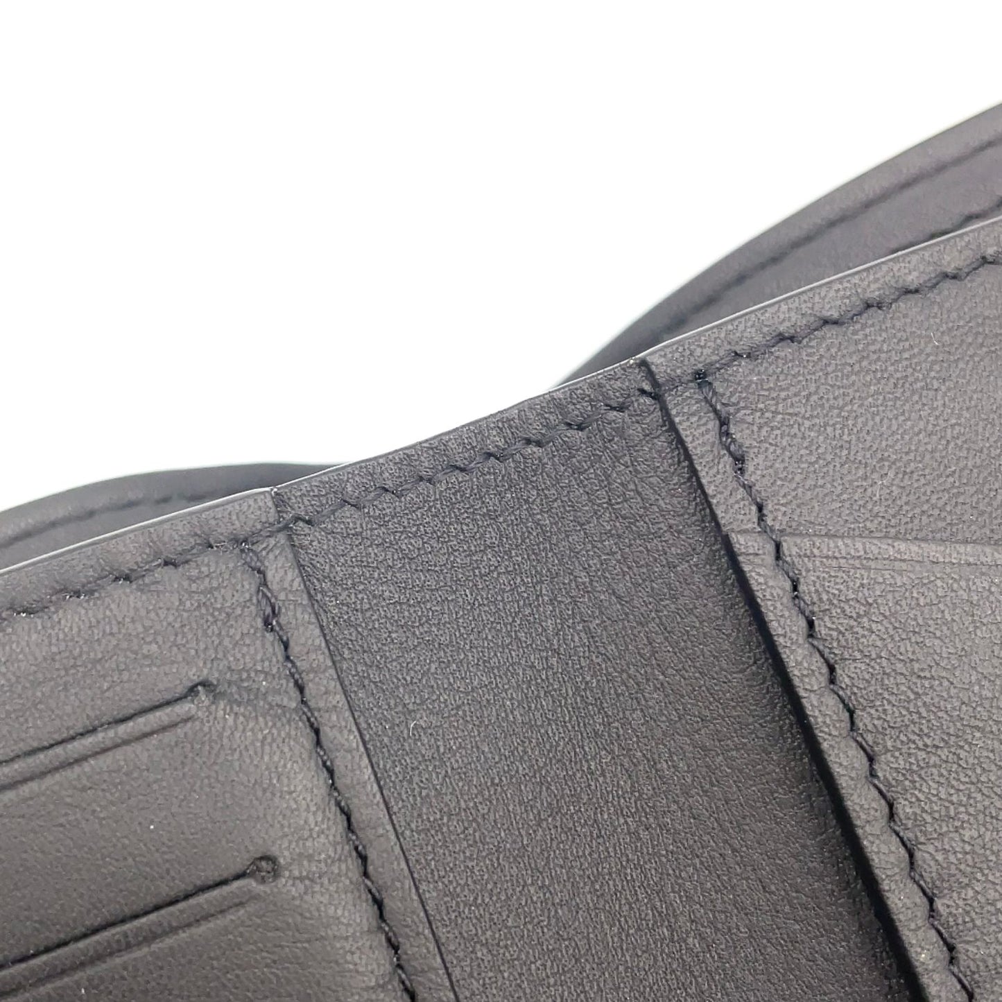 Louis Vuitton Portefeuille Multiple Initial Leather Black Bifold Wallet — view 8