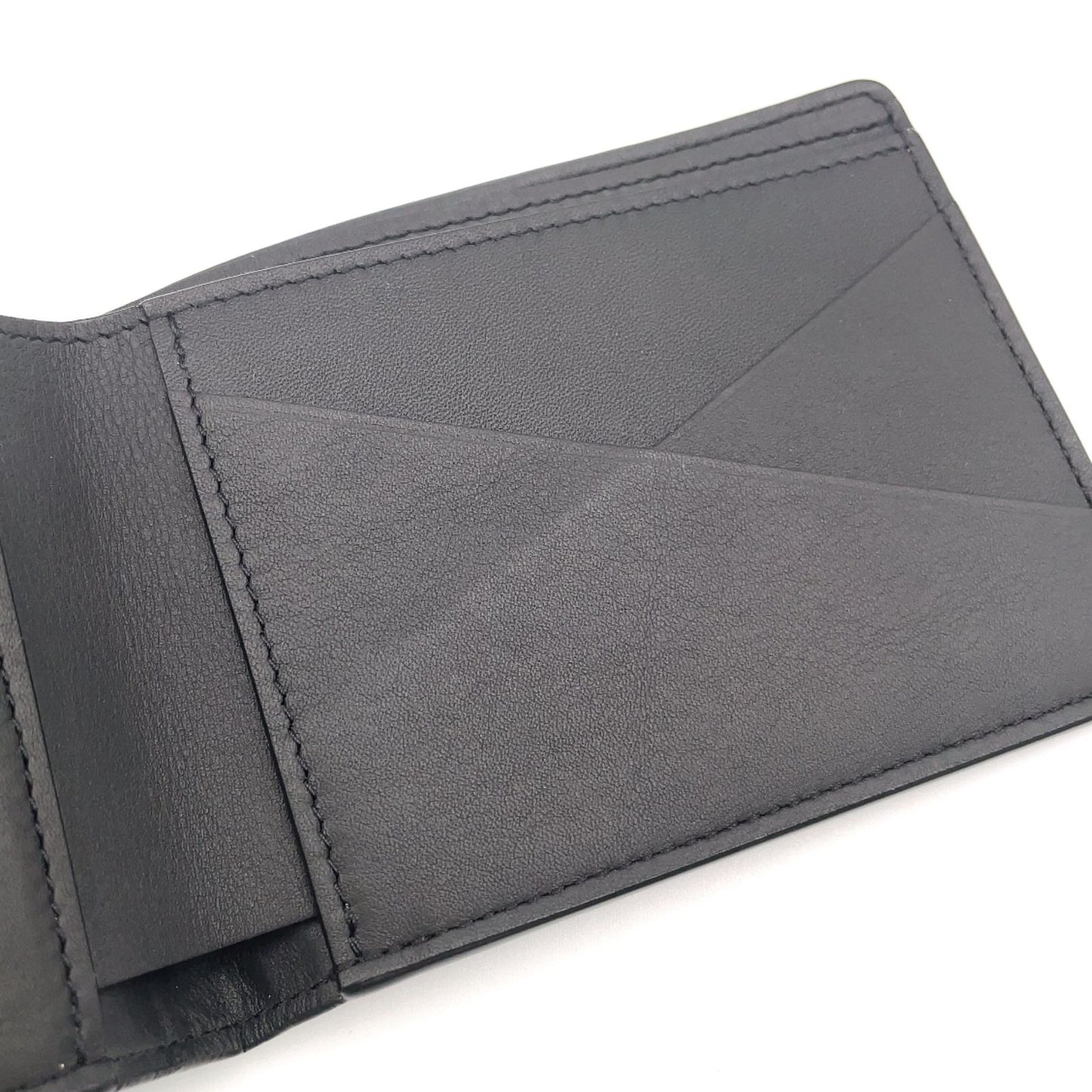 Louis Vuitton Portefeuille Multiple Initial Leather Black Bifold Wallet — view 5