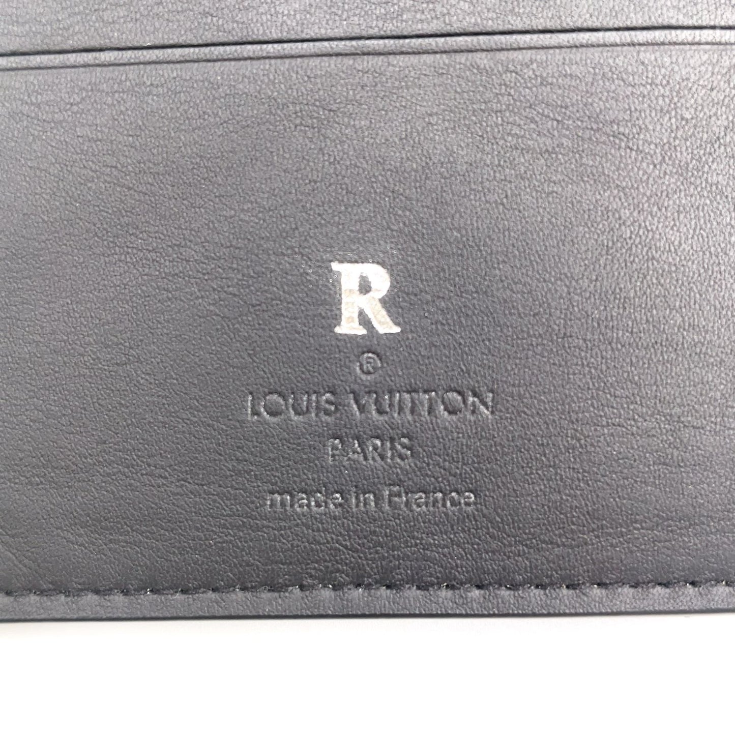 Louis Vuitton Portefeuille Multiple Initial Leather Black Bifold Wallet — view 4