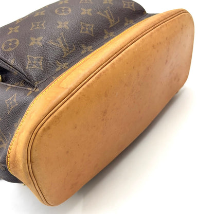 Louis Vuitton Montsouris GM Monogram Leather Brown Light Beige Backpack Gold — view 5