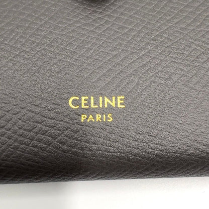 Celine Strap Leather Gray Light Pink Wallet Gold — view 4