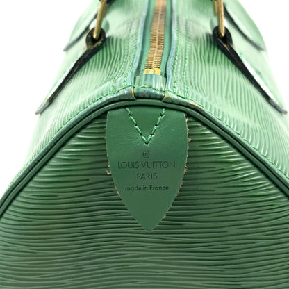 Louis Vuitton Speedy 25 Epi Borneo Green Leather Handbag Gold — view 4