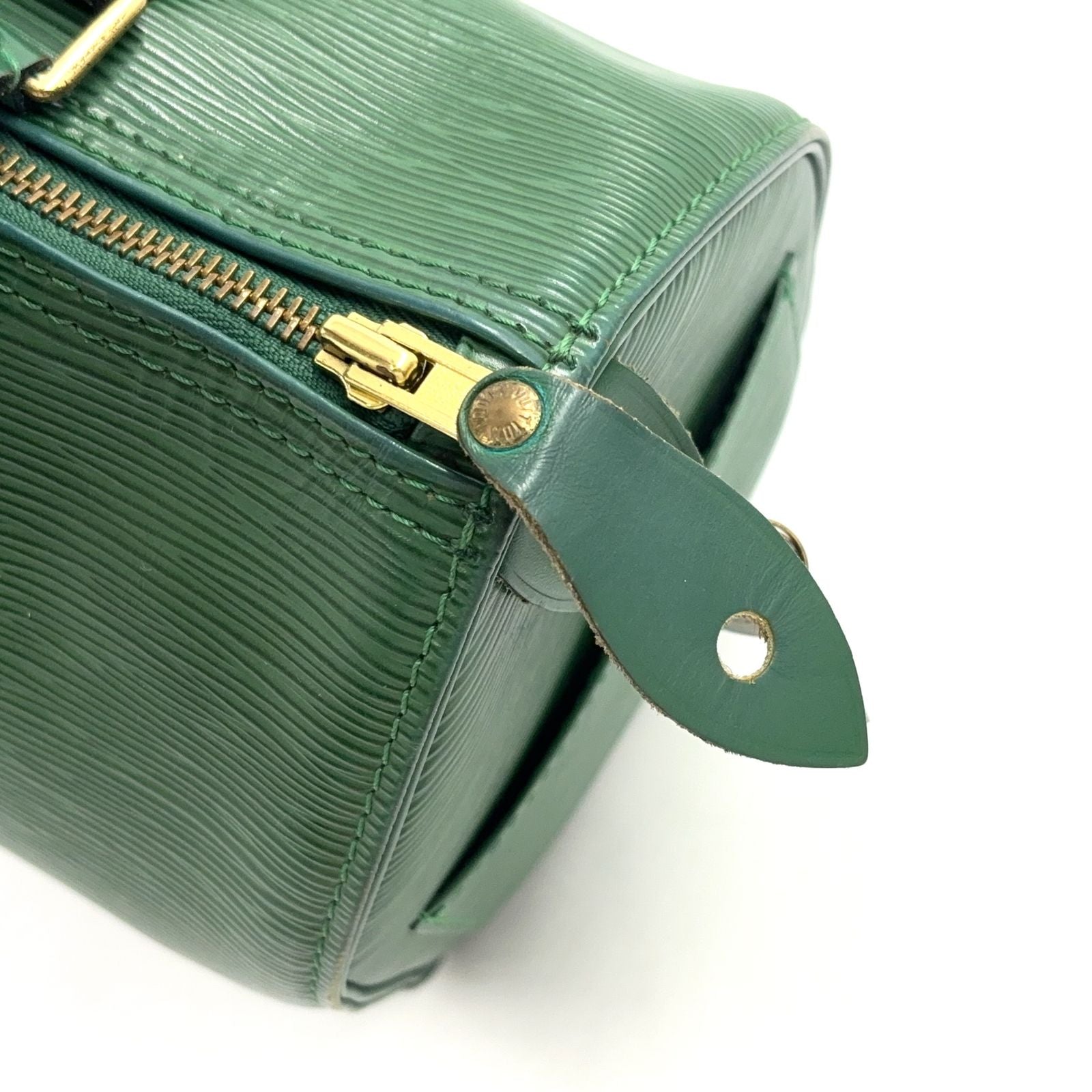 Louis Vuitton Speedy 25 Epi Borneo Green Leather Handbag Gold — view 8