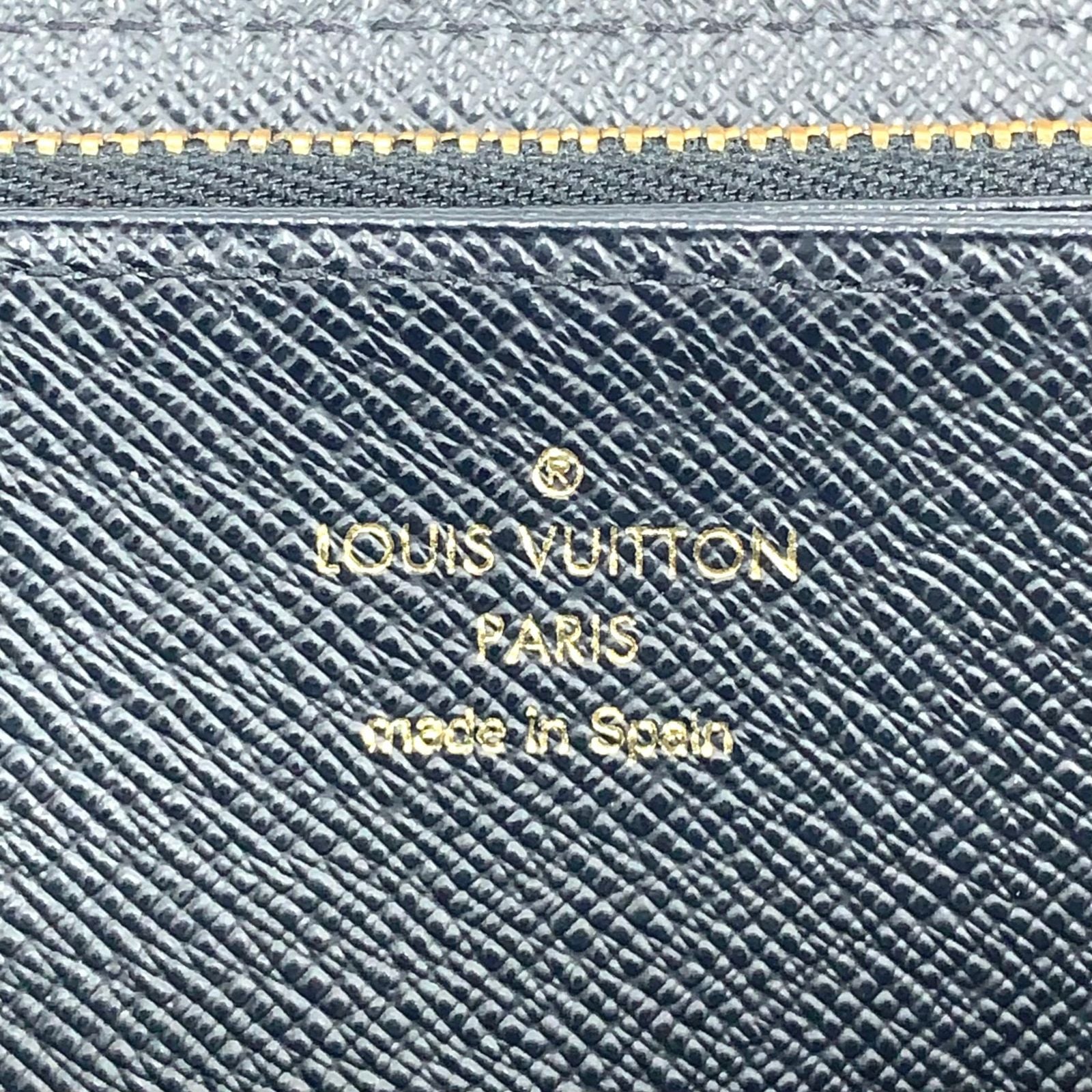 Louis Vuitton Zippy Wallet Monogram Giant Leather Dark Brown Light Round Gold — view 4