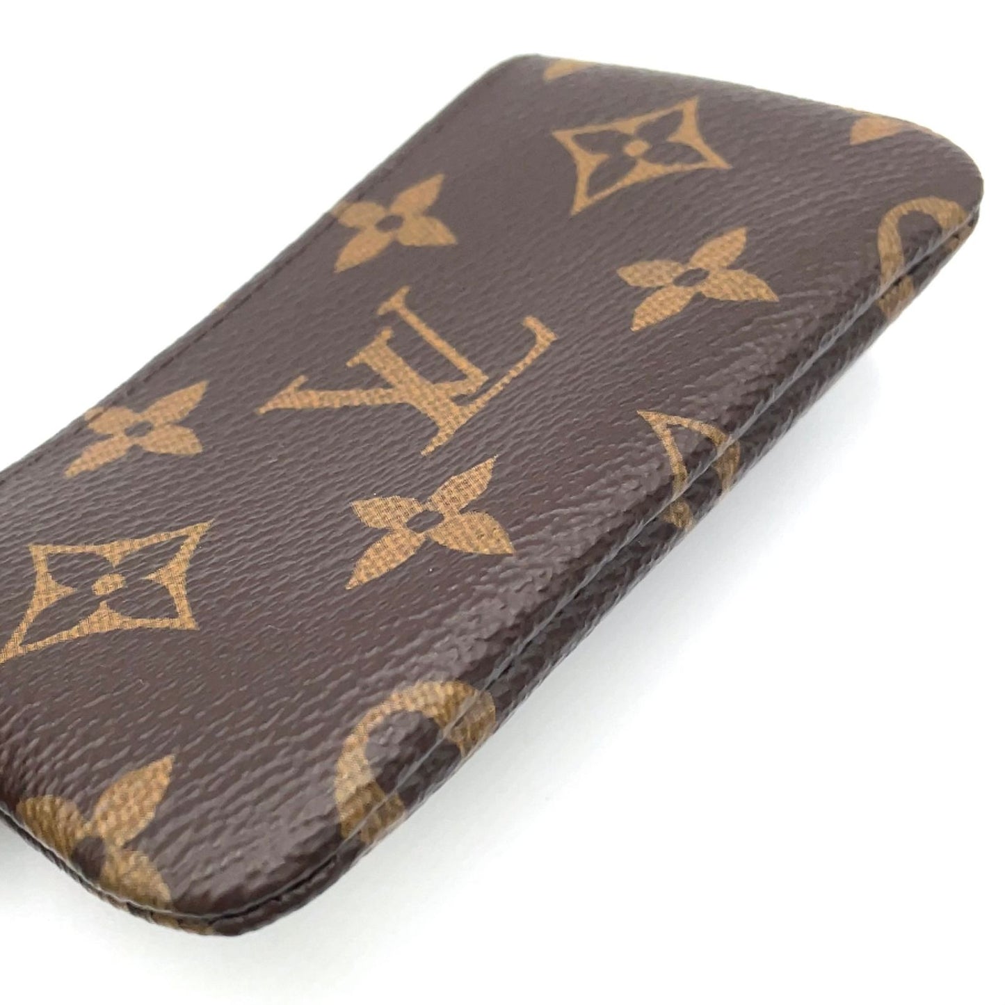Louis Vuitton Pochette Cles Monogram Brown Coin Case Gold — view 7