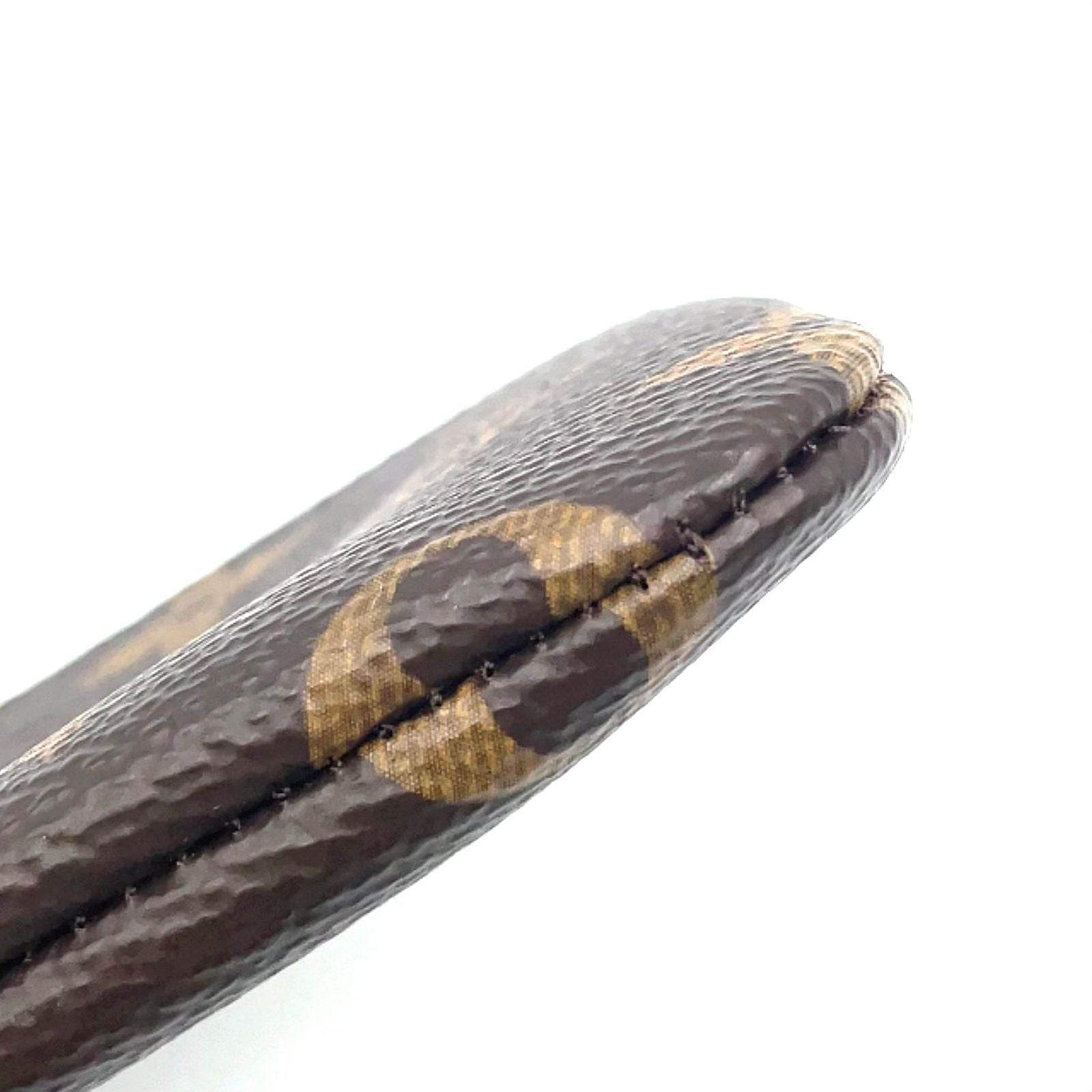 Louis Vuitton Pochette Cles Monogram Brown Coin Case Gold — view 8
