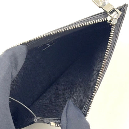 Louis Vuitton Coin Card Holder Monogram Eclipse Leather Gray Black Case Silver — view 3
