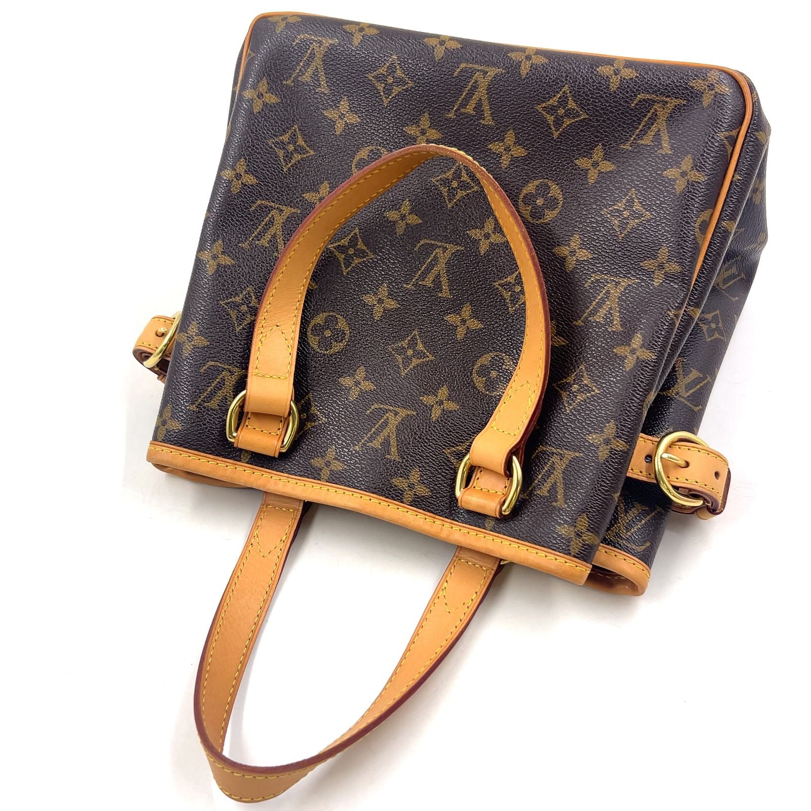 Louis Vuitton Batignolles Monogram Leather Brown Light Handbag Gold — view 7