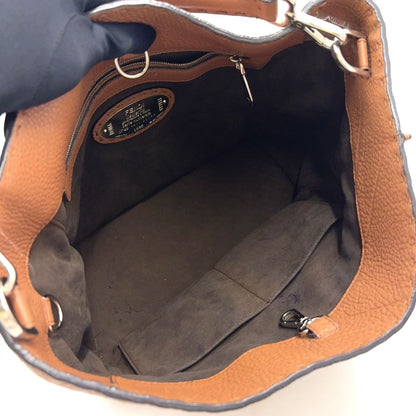 Fendi Selleria Anna Small Leather Pink Beige Handbag Silver — view 3