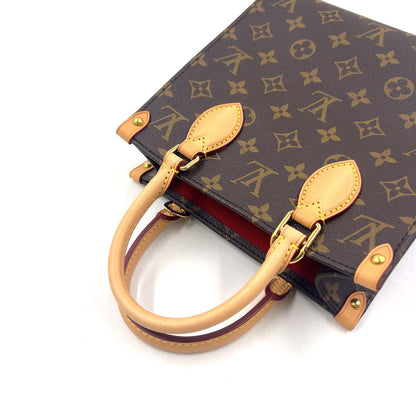 Louis Vuitton Sac Plat BB 2-Way Shoulder Leather Brown Light Handbag Gold — view 8
