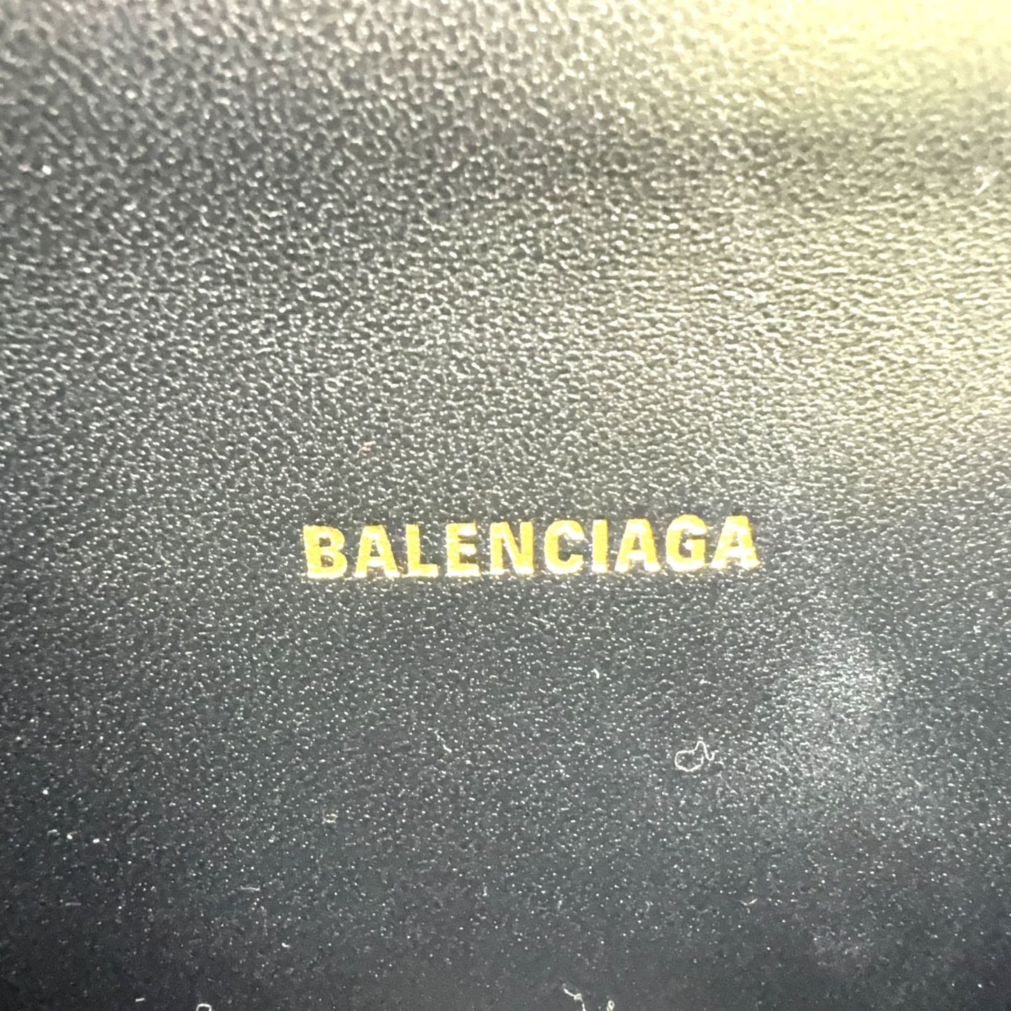 Balenciaga Hour Glass 2-Way Shoulder Calfskin Black Handbag Gold — view 4