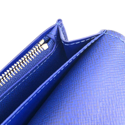 Louis Vuitton Portefeuille Brazza Taiga Cobalt Leather Blue Bifold Wallet Silver — view 8