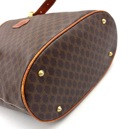 Celine Macadam Bucket Leather Brown Light Tote Gold — view 5
