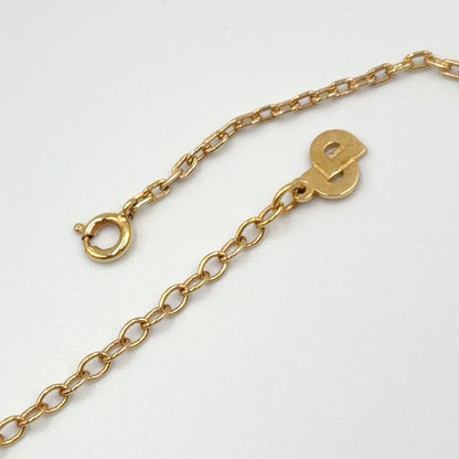 Dior CD Logo Circle Gold Plated Necklace — view 8