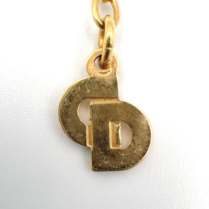 Dior CD Logo Circle Gold Plated Necklace — view 5