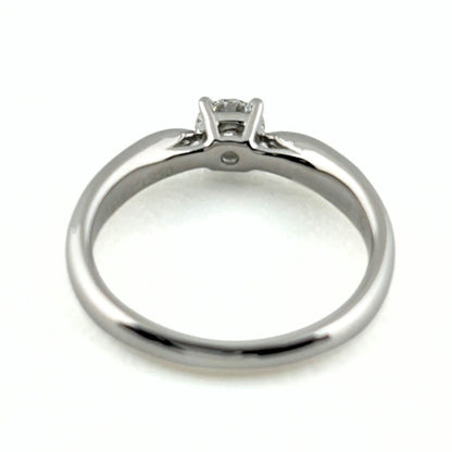 Tiffany & Co Harmony Diamond Ring Platinum Solitaire Pinky — view 5