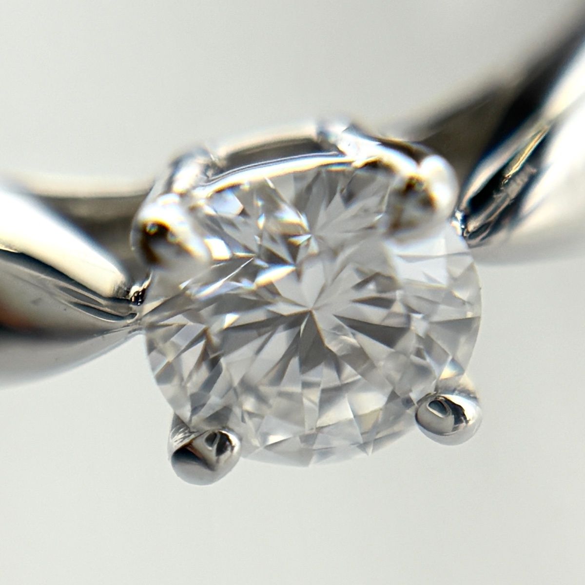 Tiffany & Co Harmony Diamond Ring Platinum Solitaire Pinky — view 2