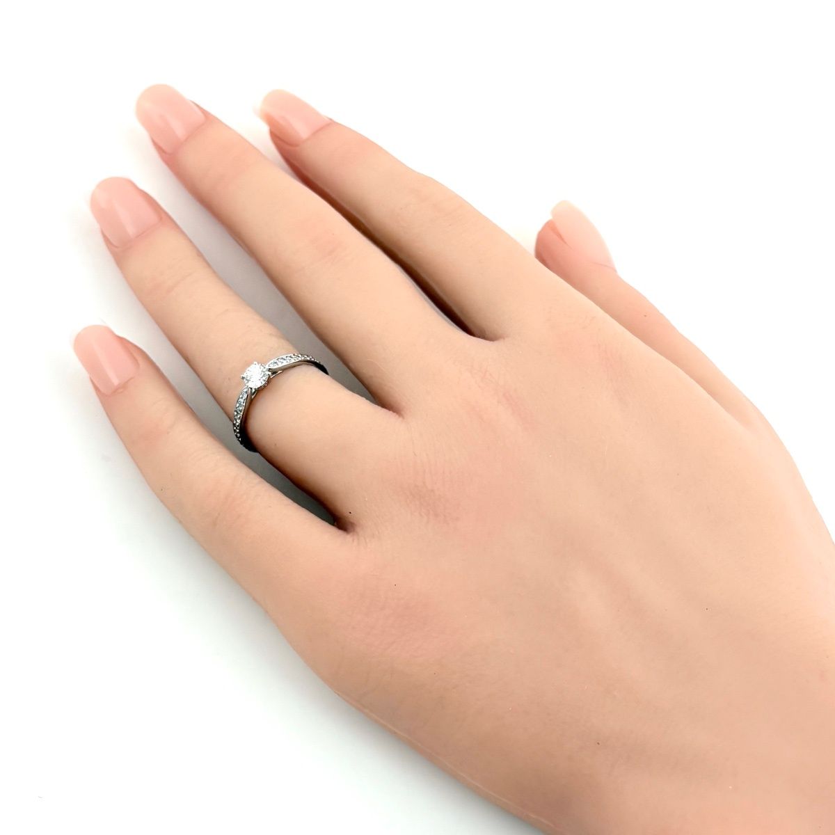 Tiffany & Co Harmony Half Circle Diamond Ring Platinum — view 6