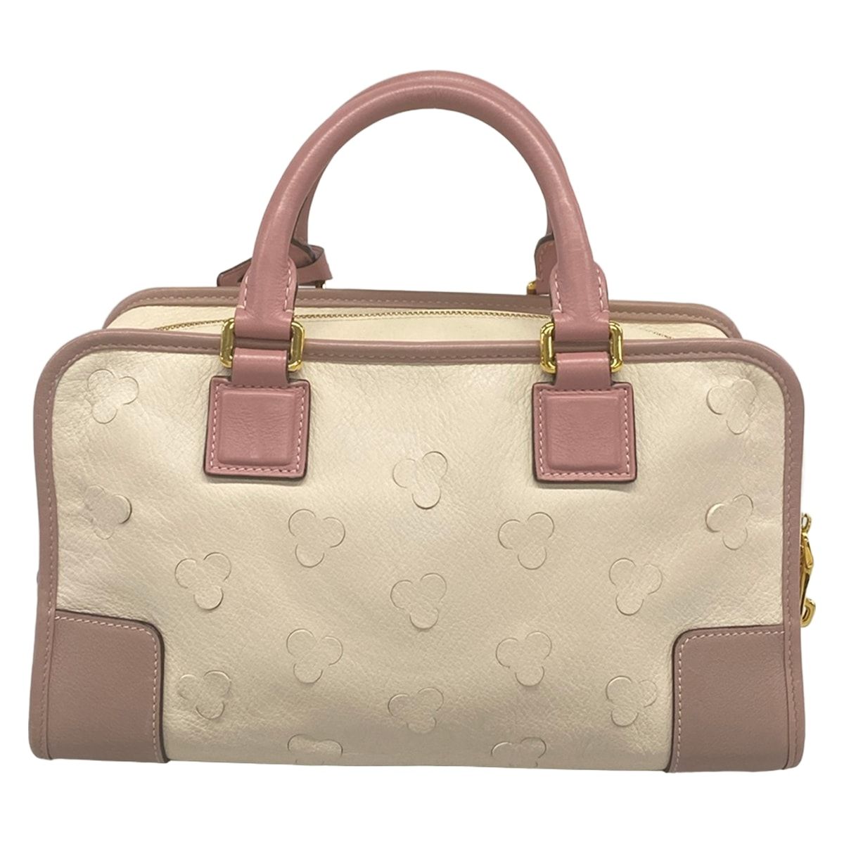 Loewe Handbag Amazona 28 Ivory Pink Beige Limited Edition Leather — view 3