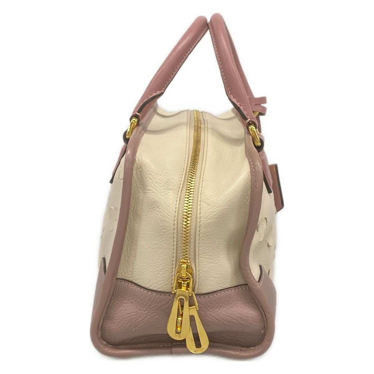 Loewe Handbag Amazona 28 Ivory Pink Beige Limited Edition Leather — view 2