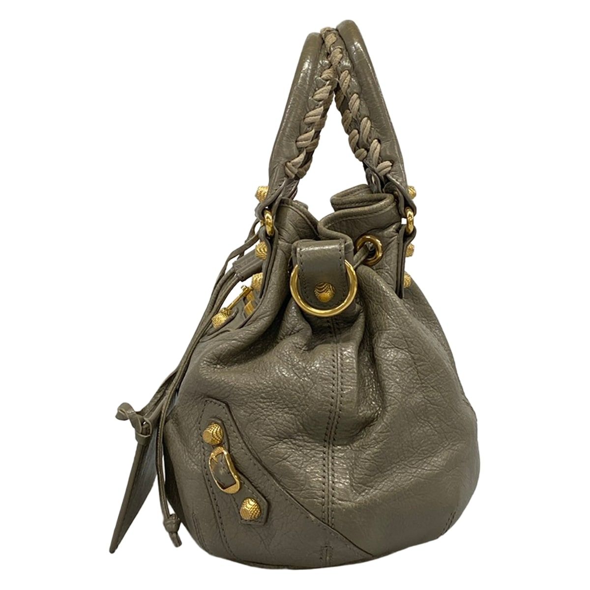 Balenciaga Tote Giant Mini Pom Gray Leather — view 4