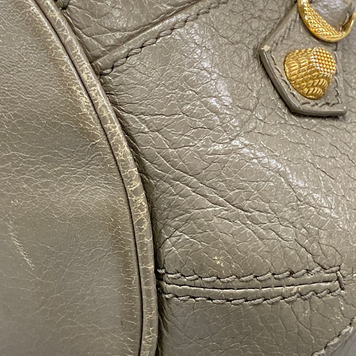 Balenciaga Tote Giant Mini Pom Gray Leather — view 6