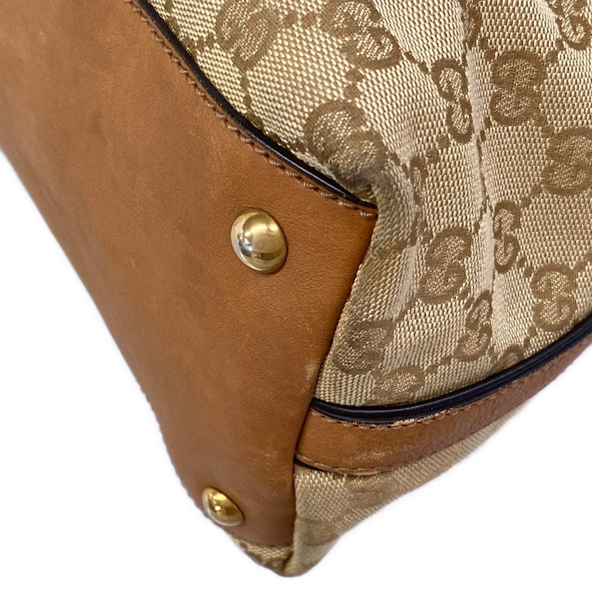 Gucci Handbag GG Pattern Sherry Brown Red Multi Leather — view 6