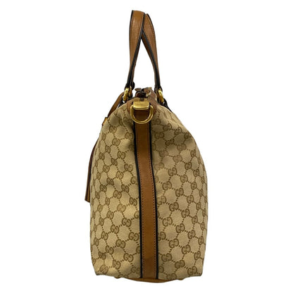 Gucci Handbag GG Pattern Sherry Brown Red Multi Leather — view 4