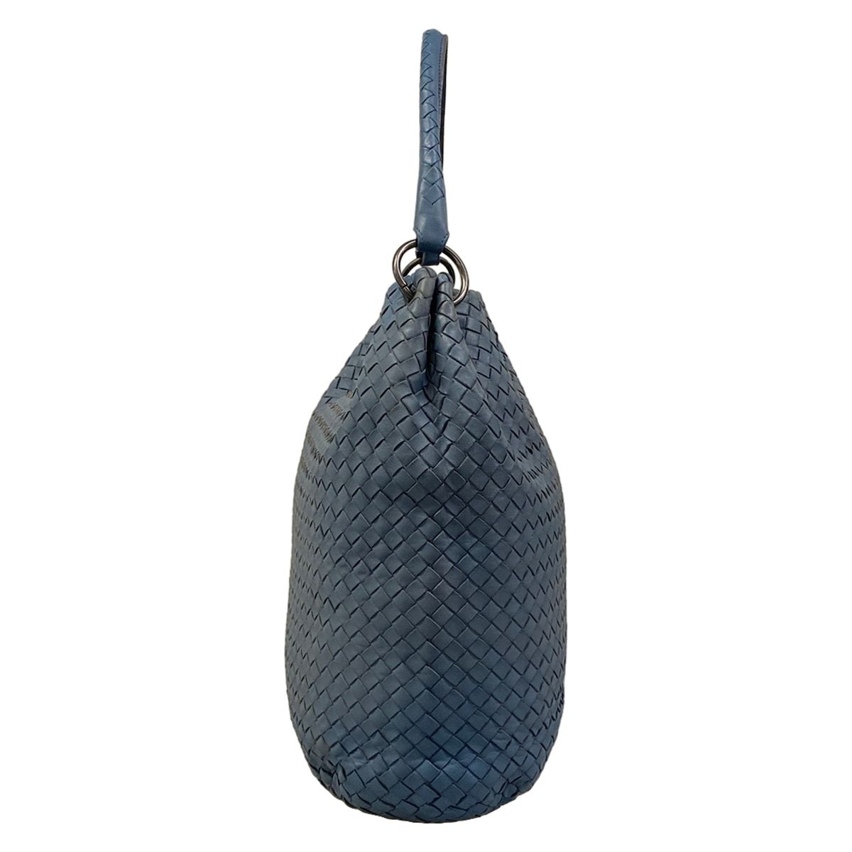 Bottega Veneta Handbag Intrecciato Blue Leather — view 4