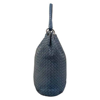 Bottega Veneta Handbag Intrecciato Blue Leather — view 4