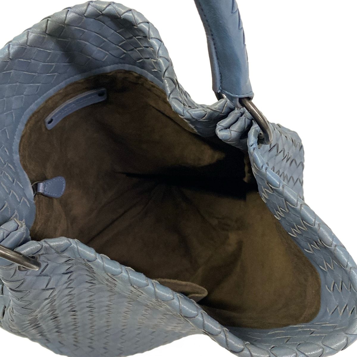 Bottega Veneta Handbag Intrecciato Blue Leather — view 7