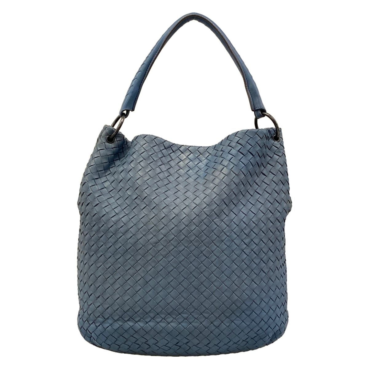 Bottega Veneta Handbag Intrecciato Blue Leather — view 3