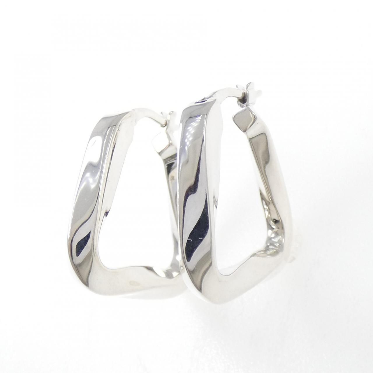 Bottega Veneta Twisted Triangle Hoop Earrings — view 2