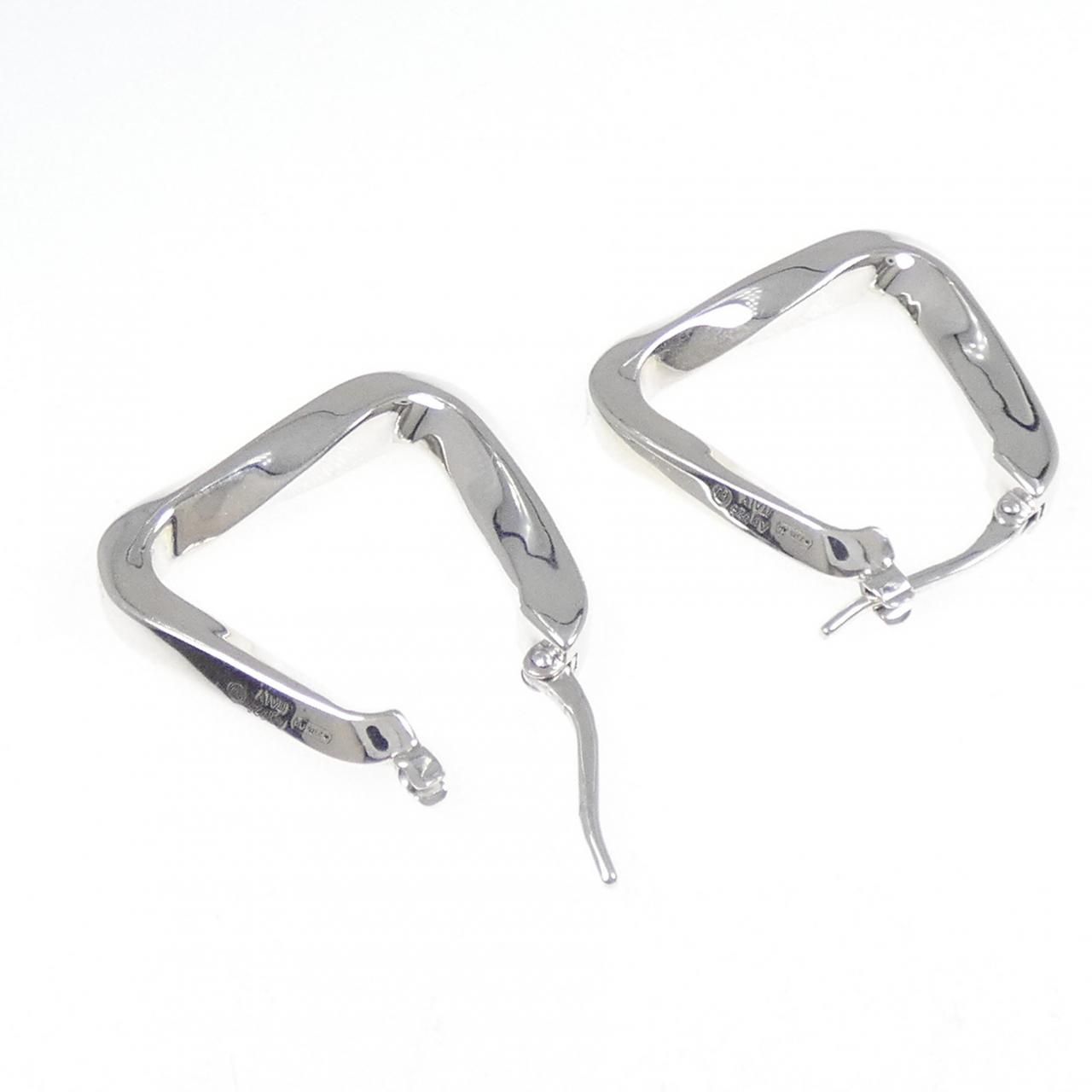 Bottega Veneta Twisted Triangle Hoop Earrings — view 3