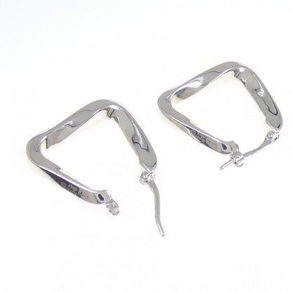 Bottega Veneta Twisted Triangle Hoop Earrings — view 3