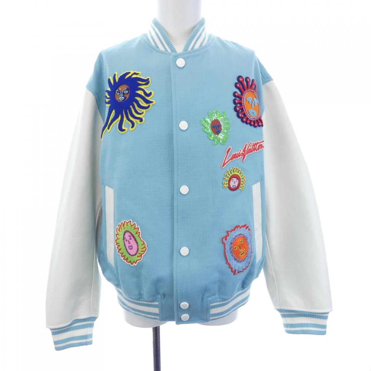 Louis Vuitton LV Yk Embroidered Face Varsity Jacket Yayoi Kusama