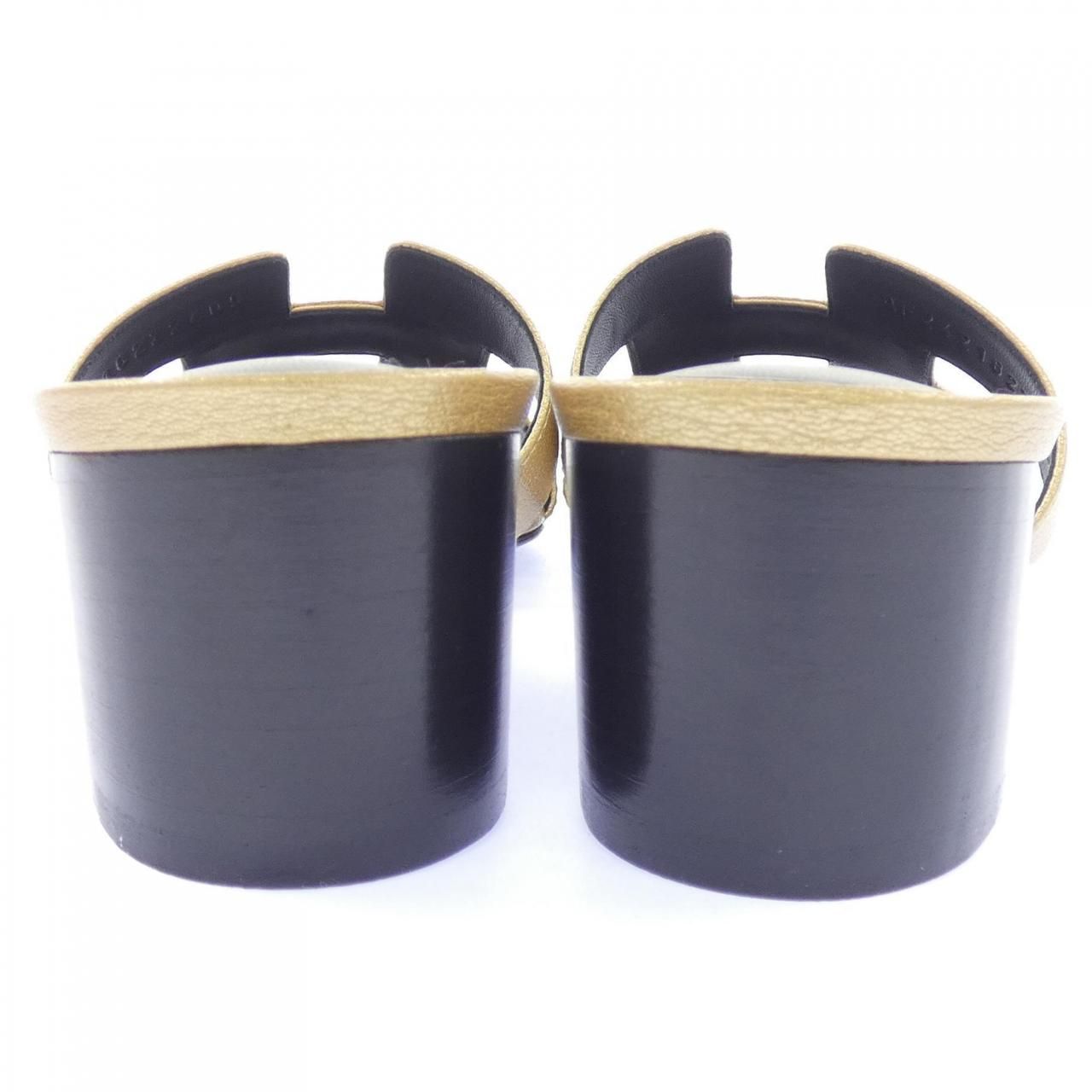 Hermes Oasis Sandals Gold — view 5