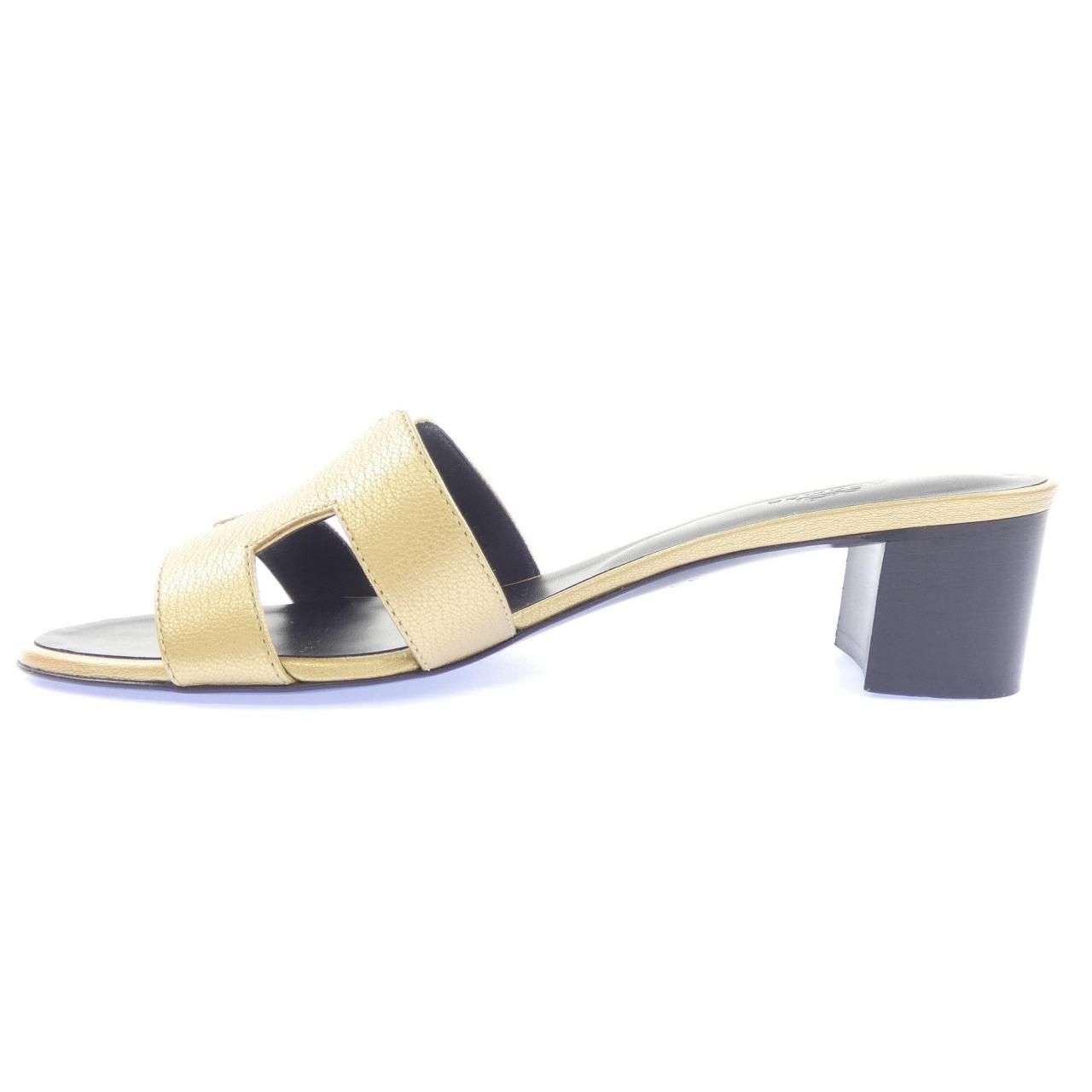 Hermes Oasis Sandals Gold — view 2