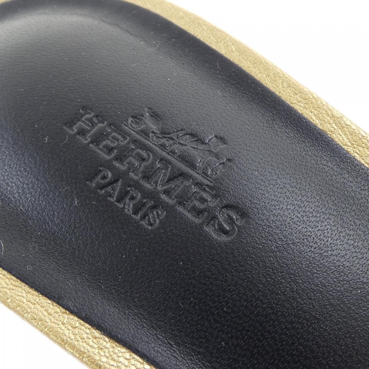 Hermes Oasis Sandals Gold — view 6