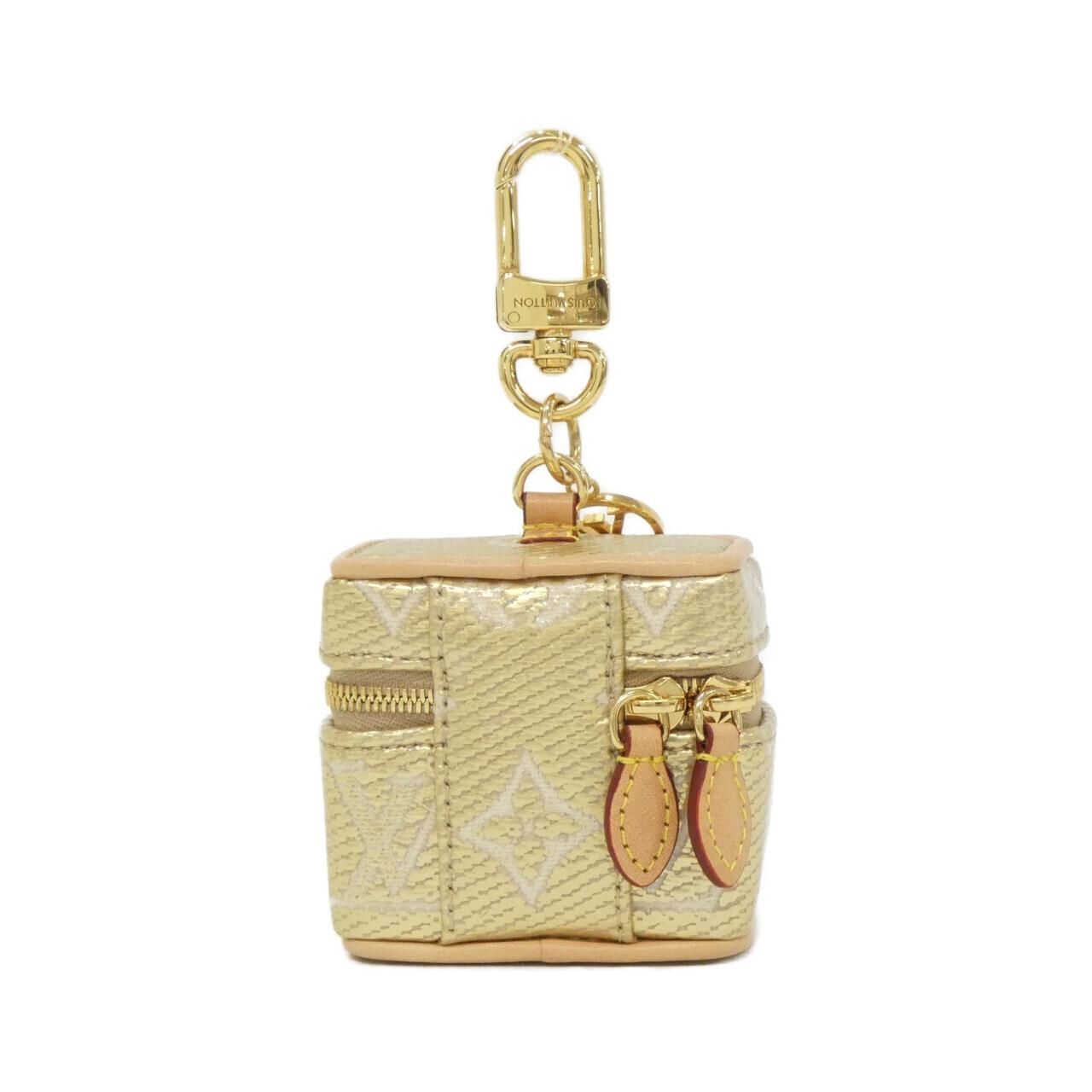 Louis Vuitton Monogram Laminated Jacquard Bijou Sac Micro Vanity Key Ring — view 2