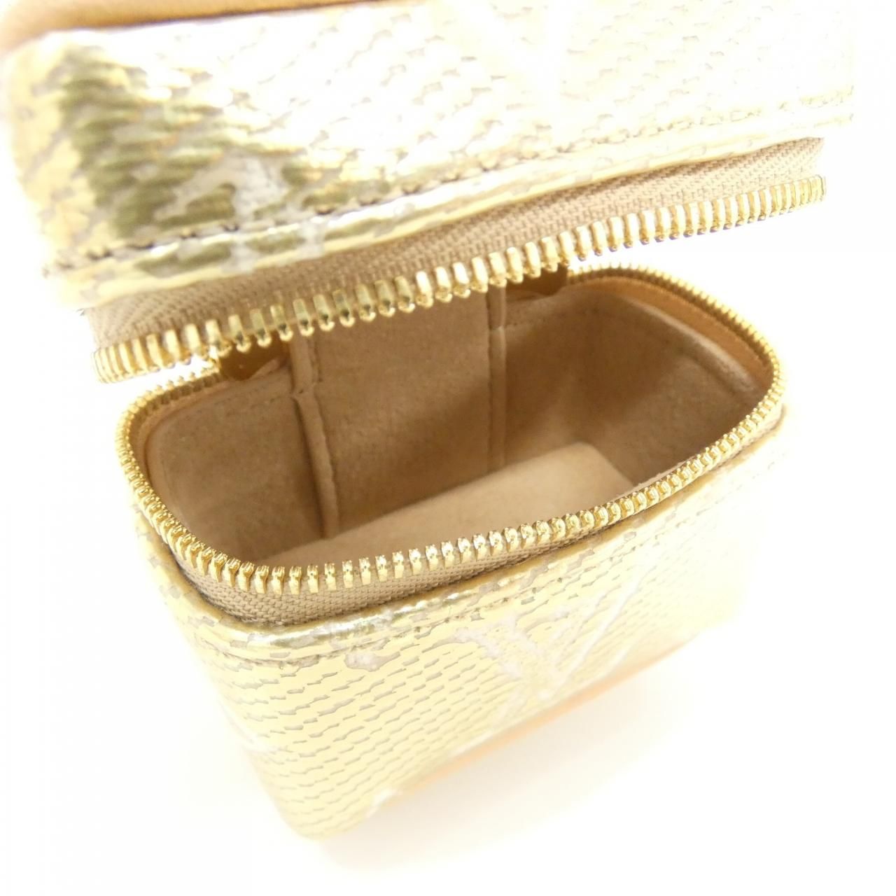 Louis Vuitton Monogram Laminated Jacquard Bijou Sac Micro Vanity Key Ring — view 6
