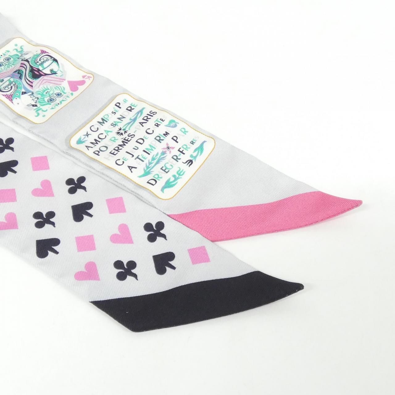 Hermes Jeu de Cartes Twilly Scarf — view 2