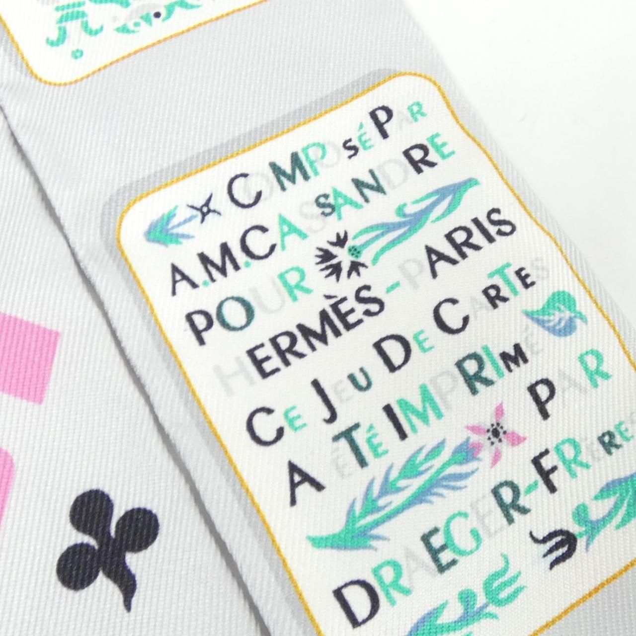 Hermes Jeu de Cartes Twilly Scarf — view 3