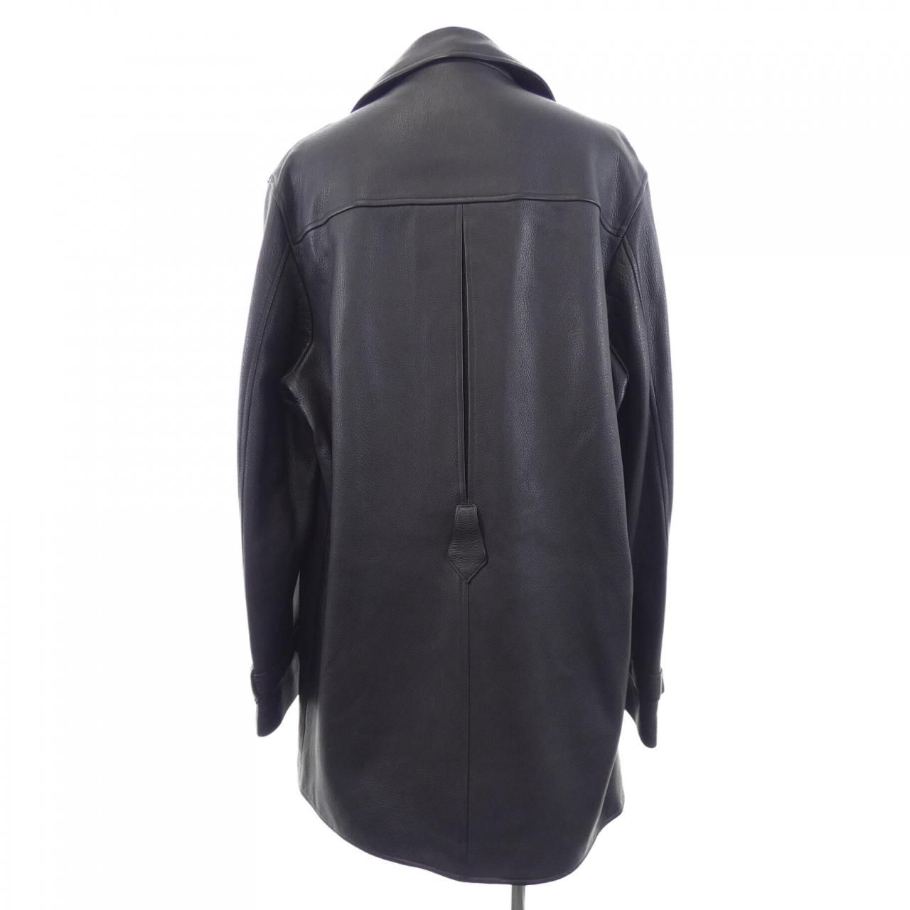 Hermes Vintage Leather Coat — view 2
