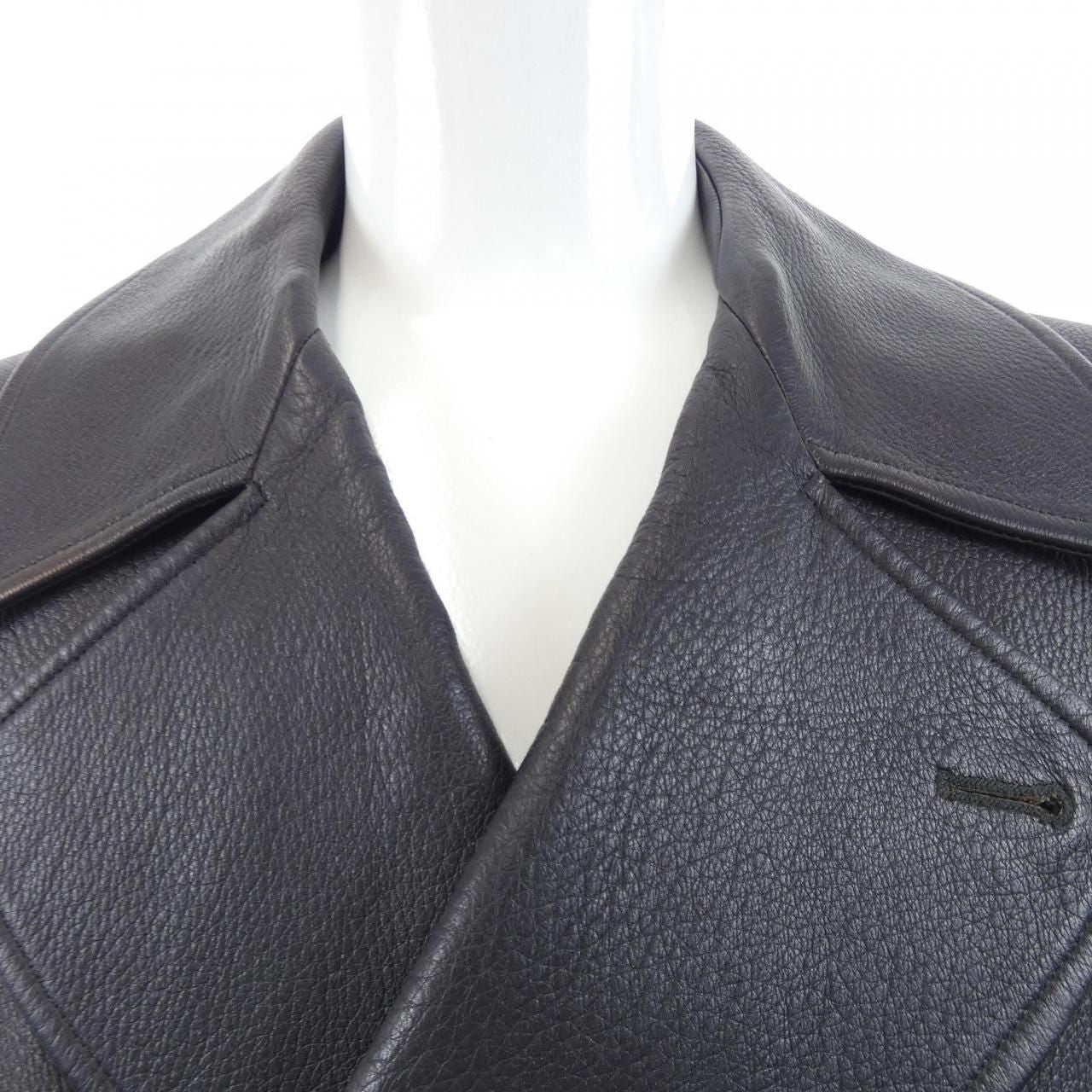 Hermes Vintage Leather Coat — view 5