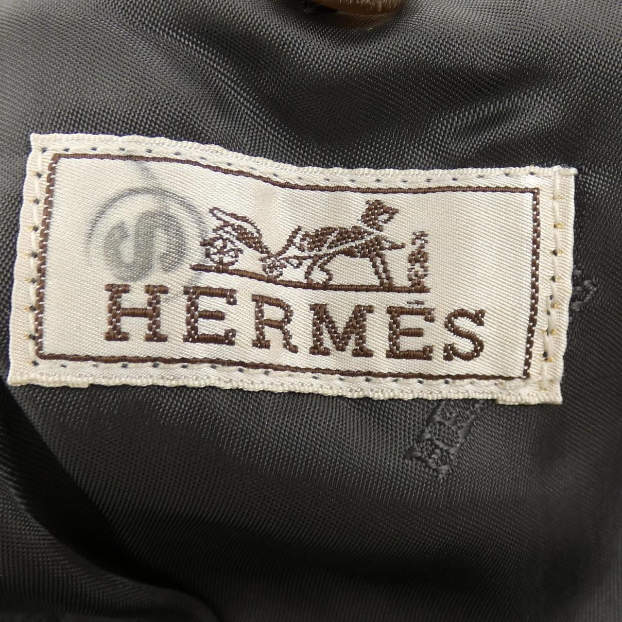 Hermes Vintage Leather Coat — view 4
