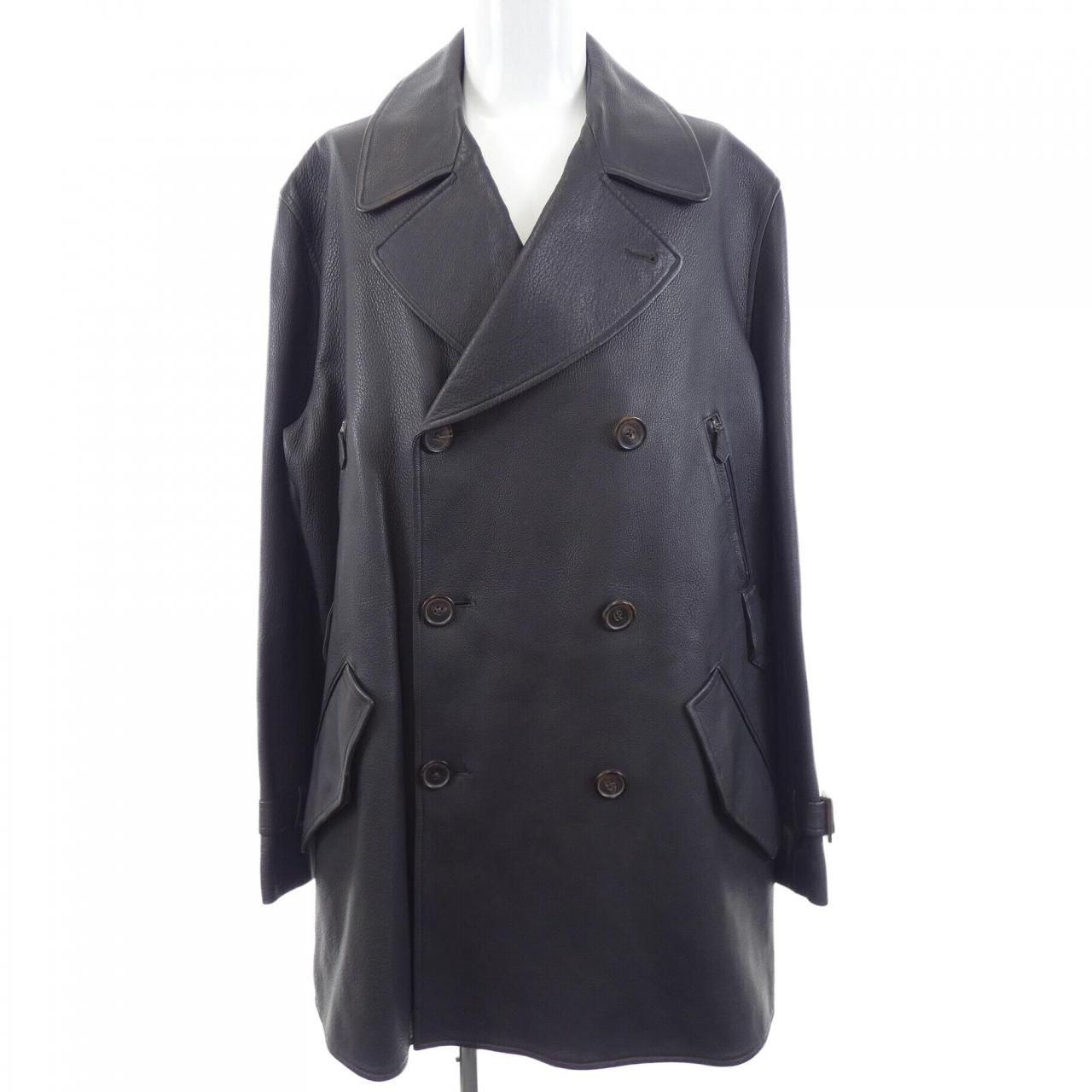 Hermes Vintage Leather Coat